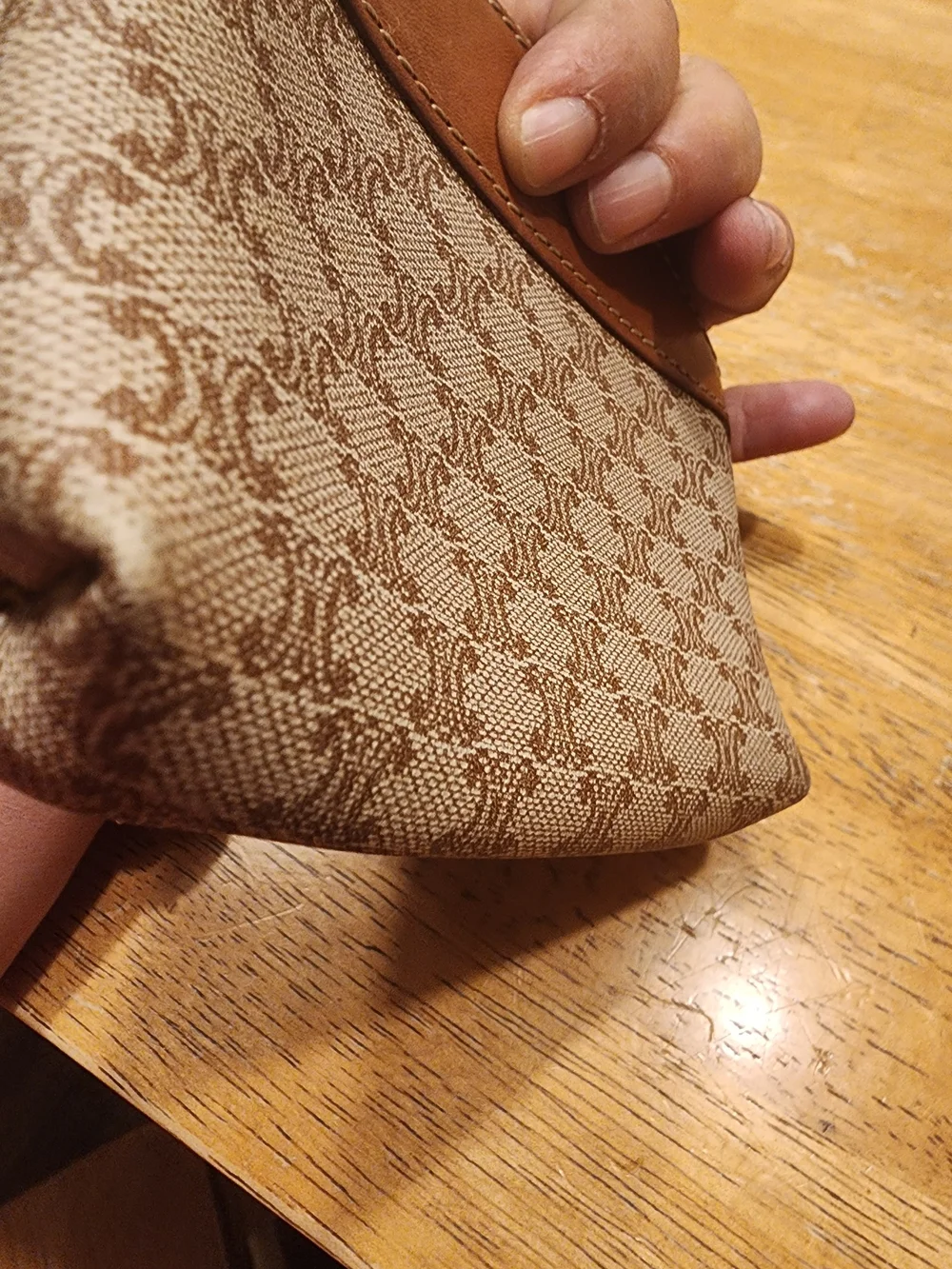 vintage Celine Macadam monogram coin purse or cosmetic pouch,